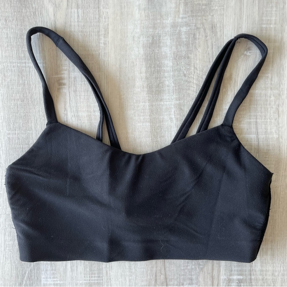 ALL IN MOTION Black Soft Light Support Strappy Sports Bra Size Small